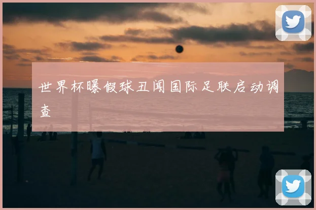 世界杯曝假球丑闻国际足联启动调查