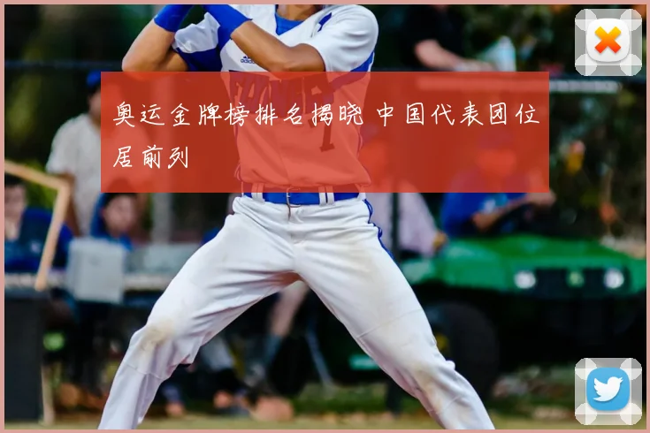 奥运金牌榜排名揭晓 中国代表团位居前列
